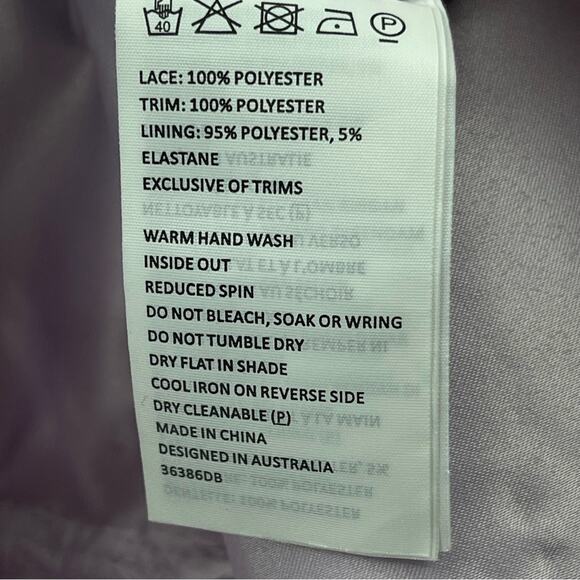 Revolve Bardot Gemma Light Lavender Floral Overlay Detail Midi Dress Size 10 - Picture 13 of 14